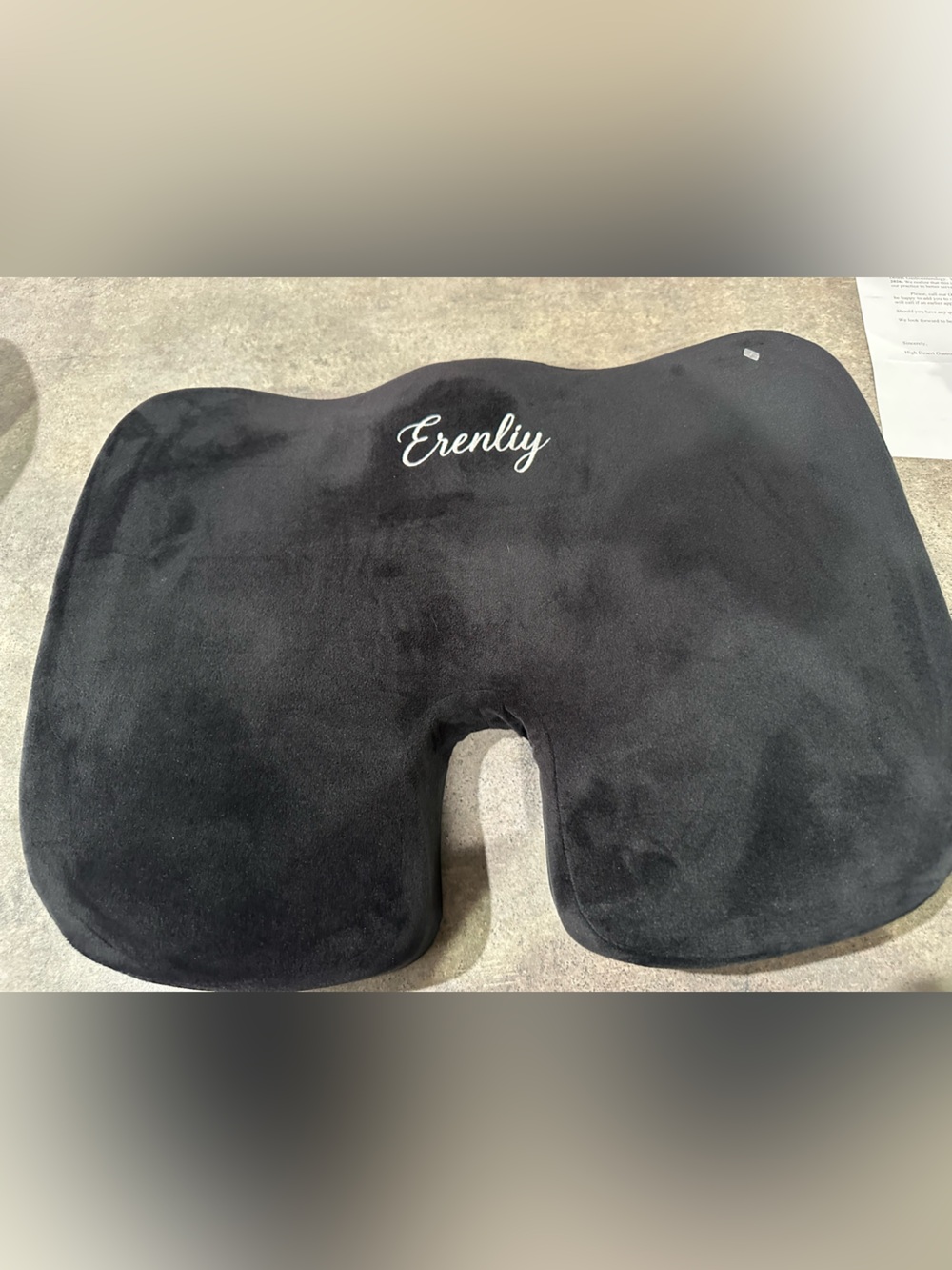 Black Ergonomic Seat Cushion for Home Comfort
